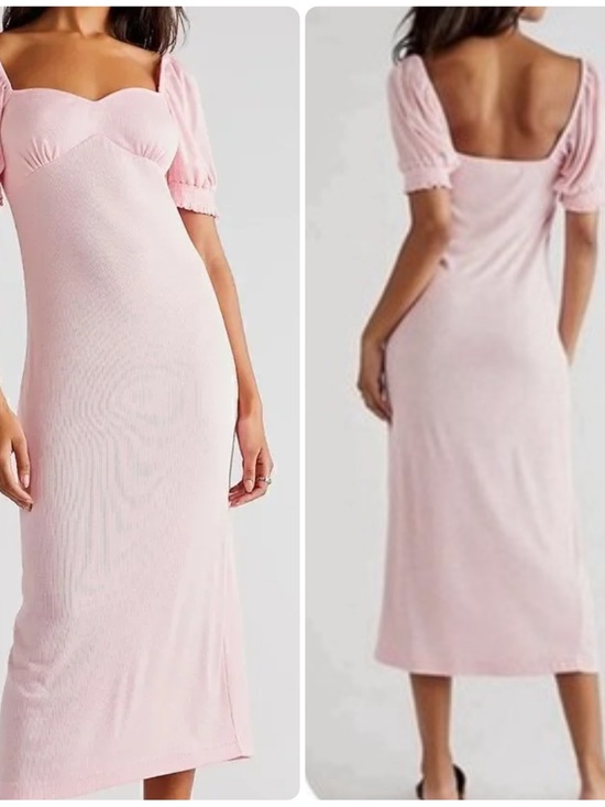Free People Dresses & Skirts - Free People Bel Air Midi Dress Pink